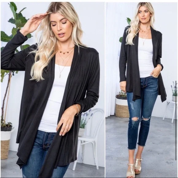 LAST ONE: Butter soft women’s open front versatile long sleeve cardigan fall top - Picture 3 of 3